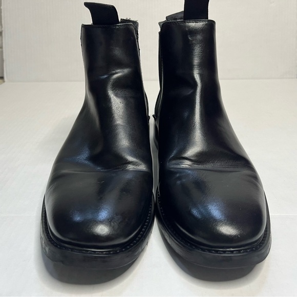 H&M Leather Chelsea Boots Black - Size 42 - Picture 3 of 8
